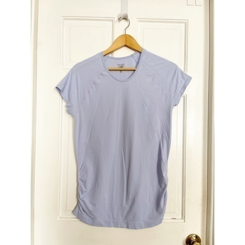 Athleta Active Light Blue Tee Top Sz L